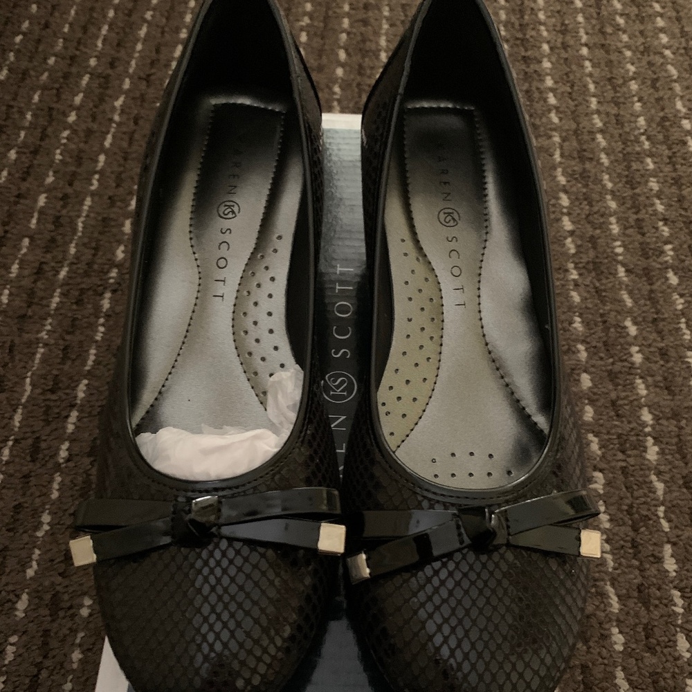 Karen Scott Black Wedge Shoes